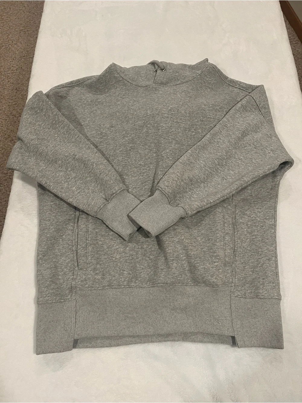 Cozy Heather Gray Oversized Pullover Hoodie - Size Small - Picture 1 of 8